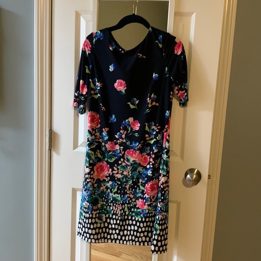 Eliza J Floral Short Sleeved Dress